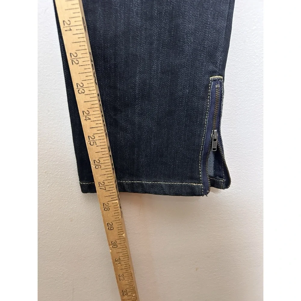 INC International Concepts Skinny Jeans Womens Dark Wash Zipper Ankle Size 12